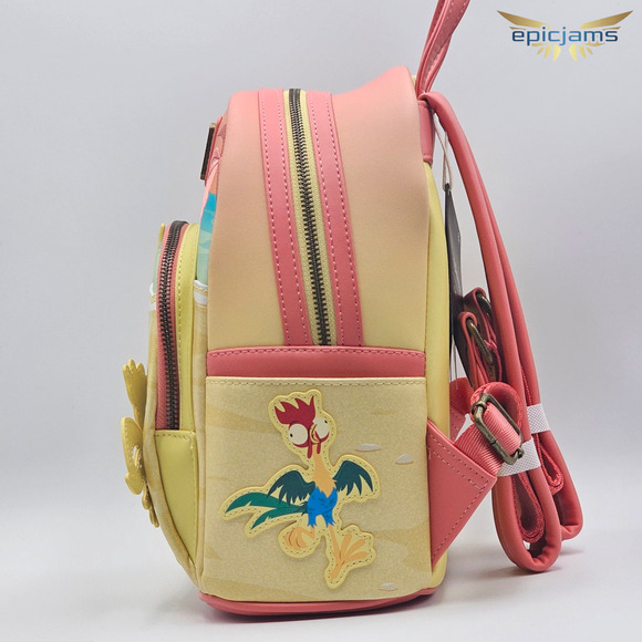 Loungefly Disney Moana Pua & Hei Hei Sunset Mini Backpack Bag New - Picture 5 of 8